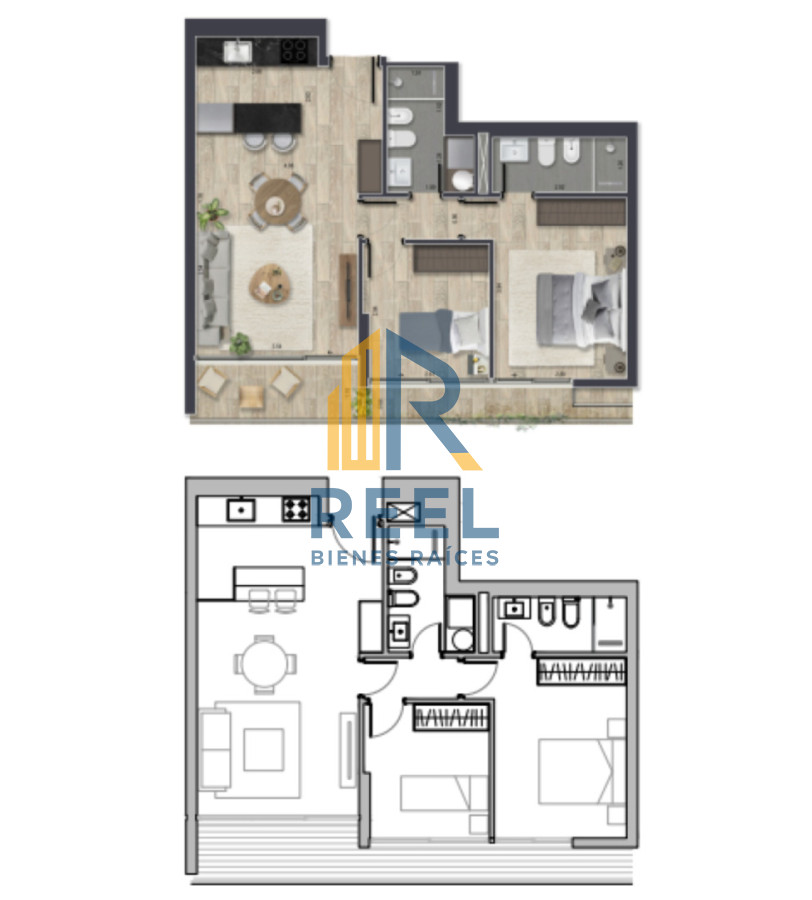 Apartamento ID.402 - Torres del Este 2 Dormitorios Torre Brava Frente Piso 8 