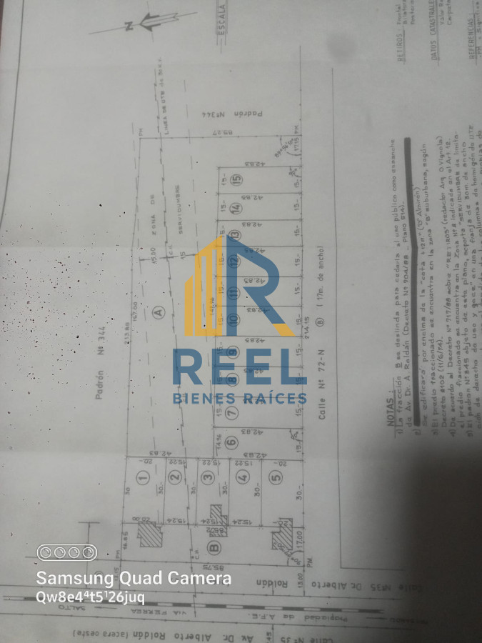 Terreno ID.165 - Terrenos en Paysandu - Zona 50 m Avenida Rondan 