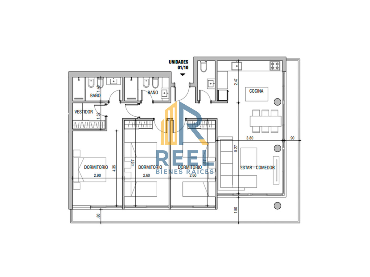 Apartamento ID.402 - Torres del Este 2 Dormitorios Torre Brava Frente Piso 8 