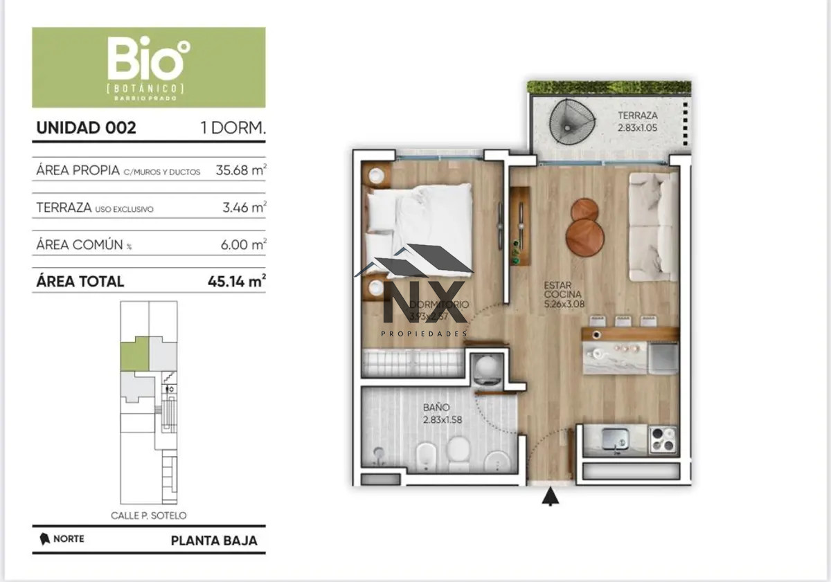 Apartamento ID.169 - Venta Apartamento 1Dormitorio Balcon Prado Montevideo, N