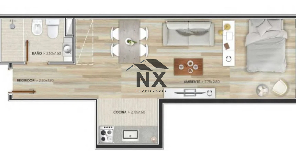 Apartamento ID.113 - Alquiler Monoambiente Pocitos, J