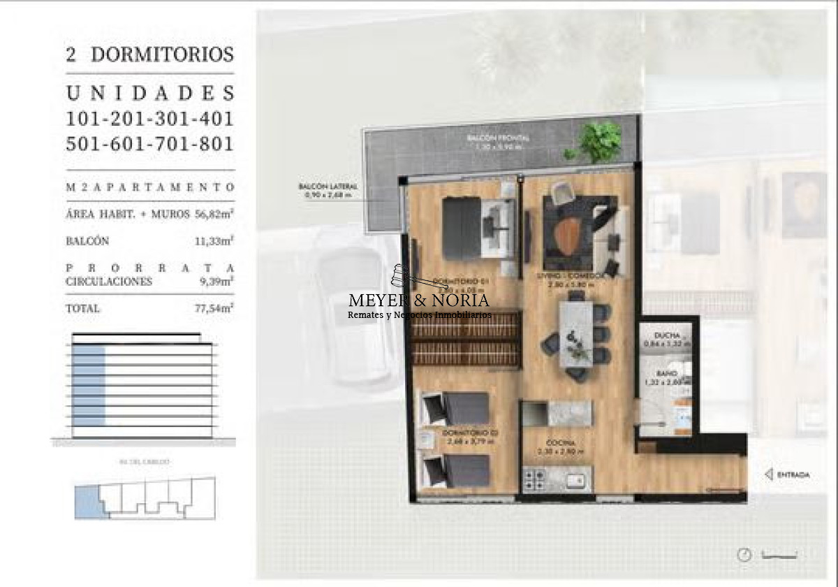Apartamento ID.121 - SEE BOSQUE: Unidad de 2 Dormitorios con Beneficios Fiscales