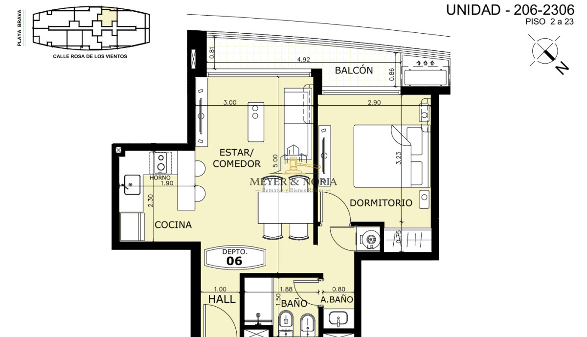 Apartamento ID.135 - Apto de un dormitorio, edificio con servicios