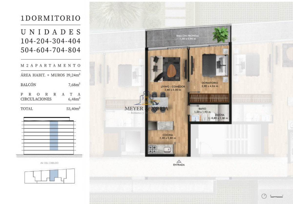 Apartamento ID.164 - Apto de un dormitorio, Av Roosvelt