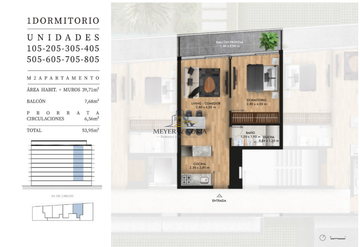 Apartamento ID.165 - Apto de un dormitorio, Av Roosvelt