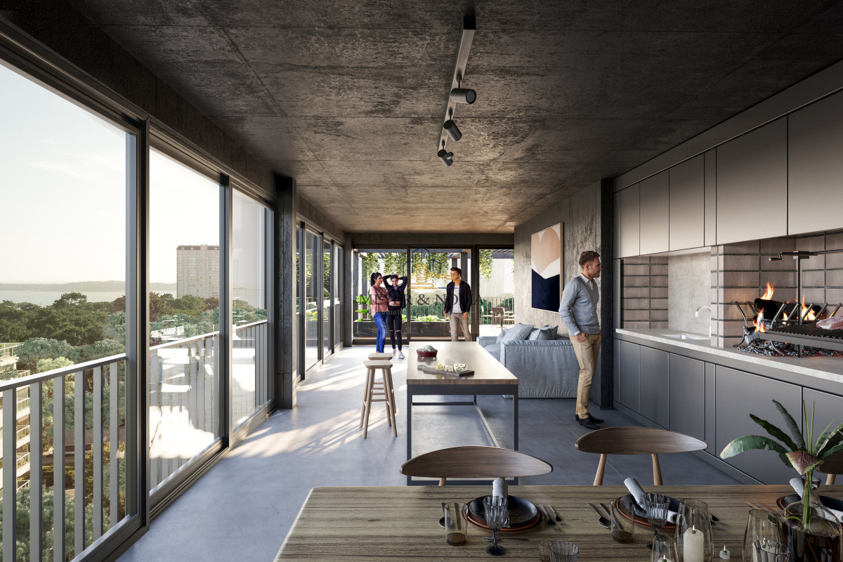 Apartamento ID.229 - Apto en 6to piso de un dormitorio, cocina americana, baño y terraza.