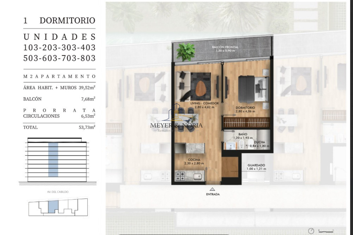 Apartamento ID.154 - Apto de un dormitorio, Av Roosvelt