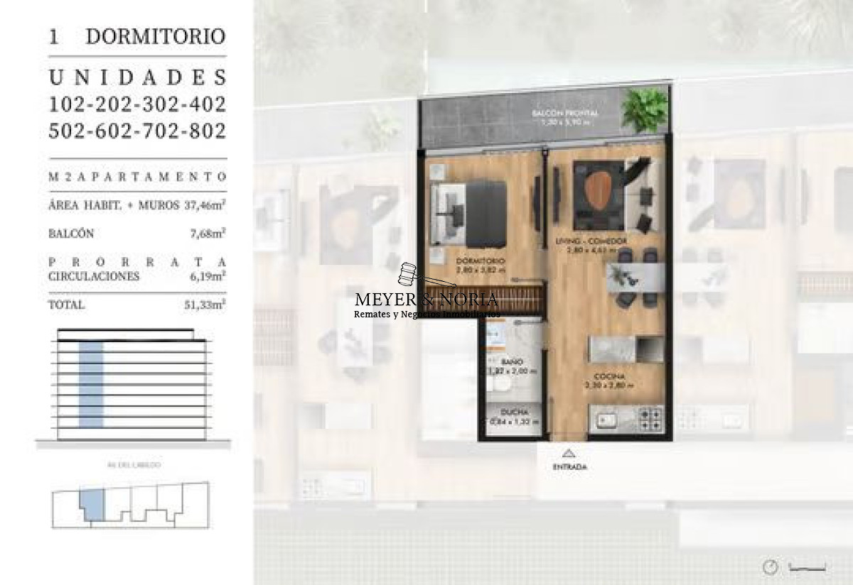 Apartamento ID.114 - Venta de apartamento 1 dormitorio en SEE BOSQUE, Punta del Este