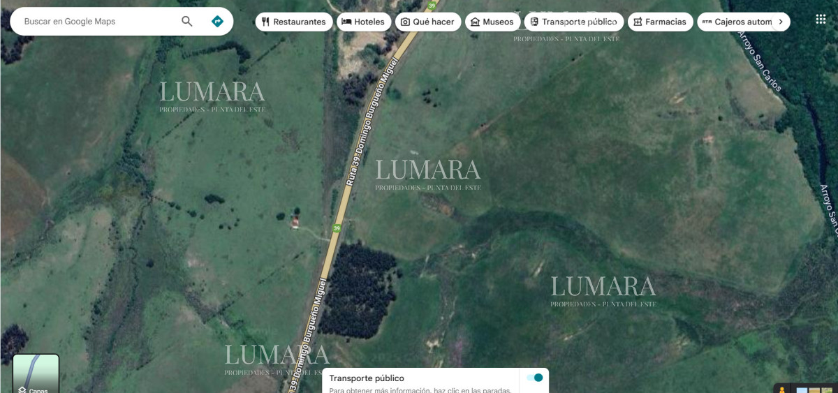 Chacra ID.3077 - SE VENDE CHCRA ZONA RURAL SAN CARLOS RUTA 39