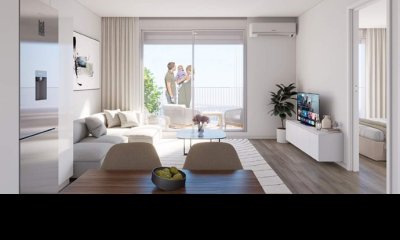 Unidad de 2 dormitorios, con terraza en el living y dormitorio principal.