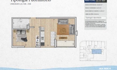 En promoción, unidad de 1 dormitorio, Pocitos Nuevo, próxima a la Rambla.