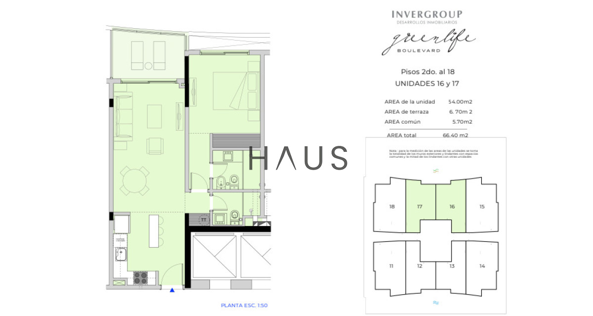 Apartamento ID.447 - Preventa apartamento 1 dormitorio y 2 baños  - Greenlife Boulevard, Punta del Este
