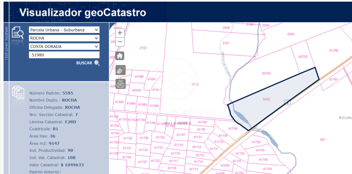 Campo Ref.11 - Ruta 9 y Arroyo Garzón 36.9 Hectáreas con costa 