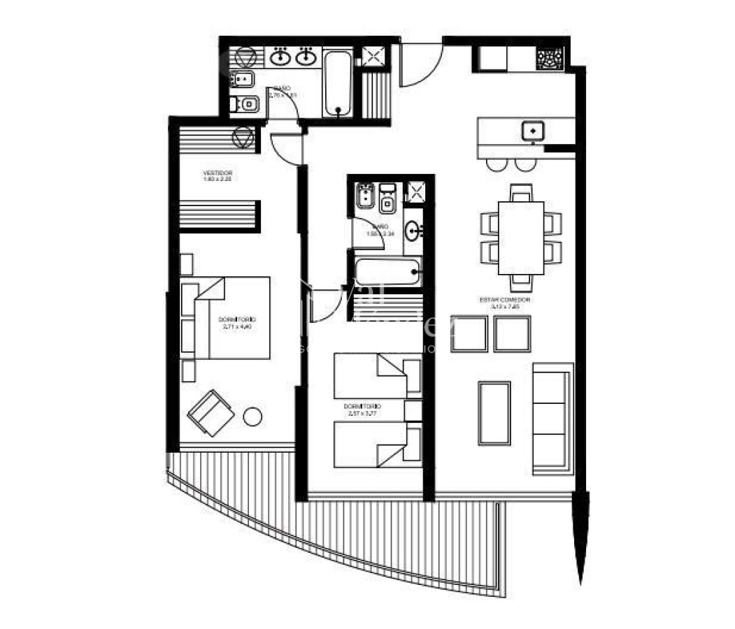 Apartamento ID.3831 - Alquiler Invernal 2 dormitorios Punta del Este 