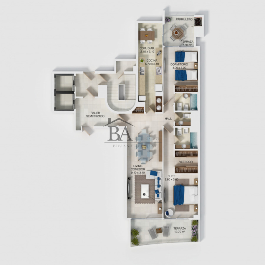 Apartamento ID.41 - Alquiler de Temporada 2 dormitorios en suite Look Brava 