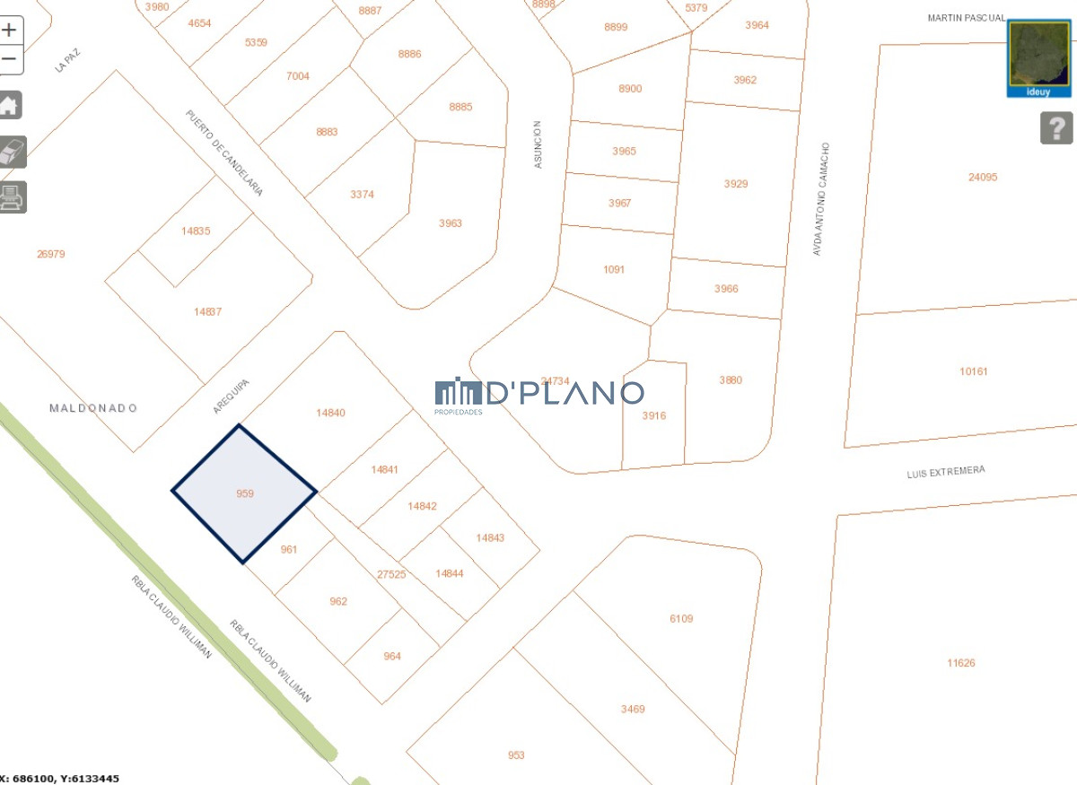 Terreno ID.148 - TERRENO FRENTE AL MAR , SE PUEDE EDIFICAR EN PH 4 PISOS