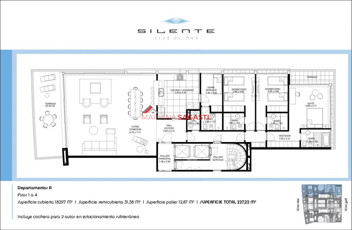 Apartamento ID.4022 - Brava primera linea frente al mar
