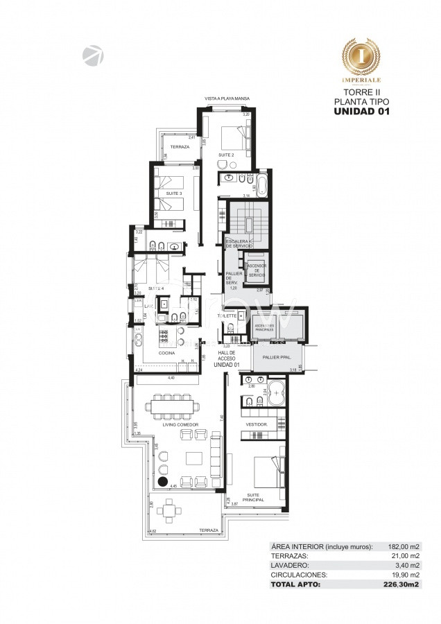 Apartamento ID.2189 - Brava, 3 dormitorios y dependencia