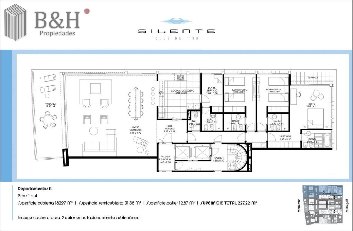 Apartamento ID.3761 - Brava primera linea frente al mar