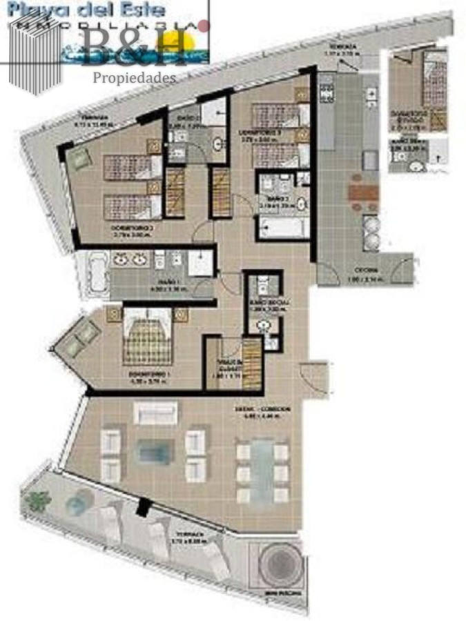 Apartamento ID.3282 - Apartamento en Mansa, 3 dormitorios *