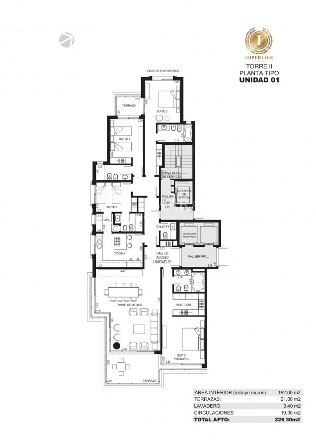 Apartamento ID.616 - Brava, 3 dormitorios y dependencia
