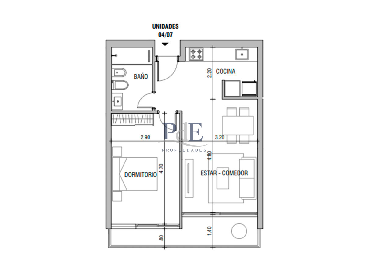 Torres del Este | Piso 10 con Vista. a estrenar 1 dormitorio - Imagen 7