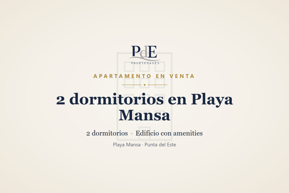 Imagen de Apartamento en venta 2 Dorm | Poseidón Laguna, Playa Mansa