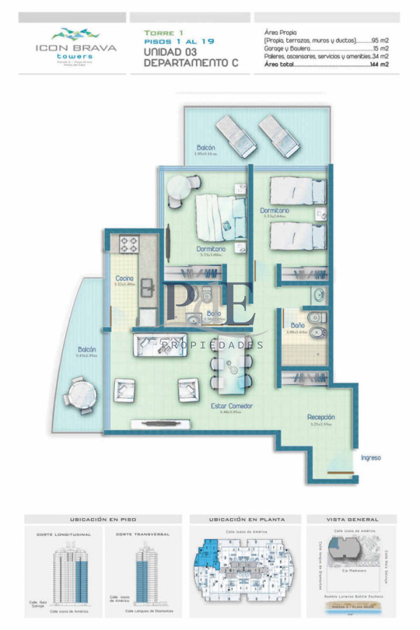 Torre Premium 2 Dorm. 2 baños Playa Brava. Punta del Este. - Imagen 26