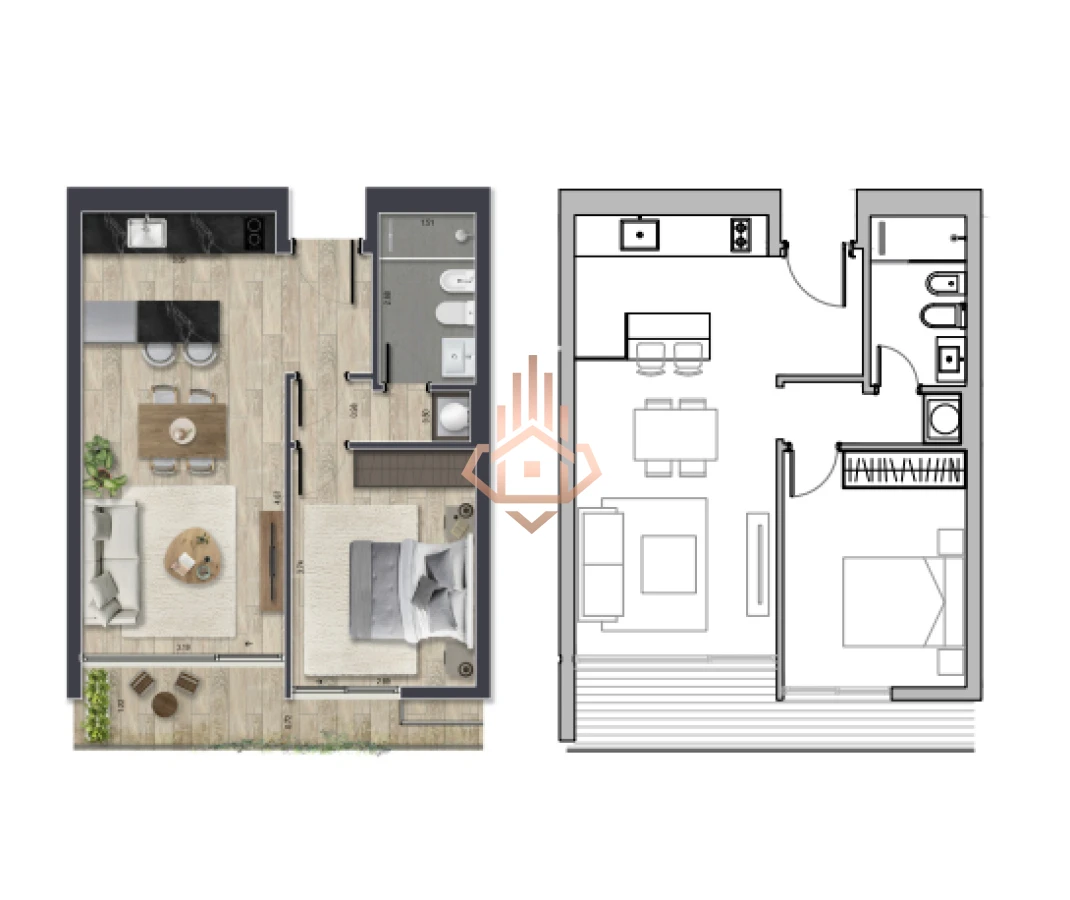 Apartamento en venta 1 dormitorio en Torres del este