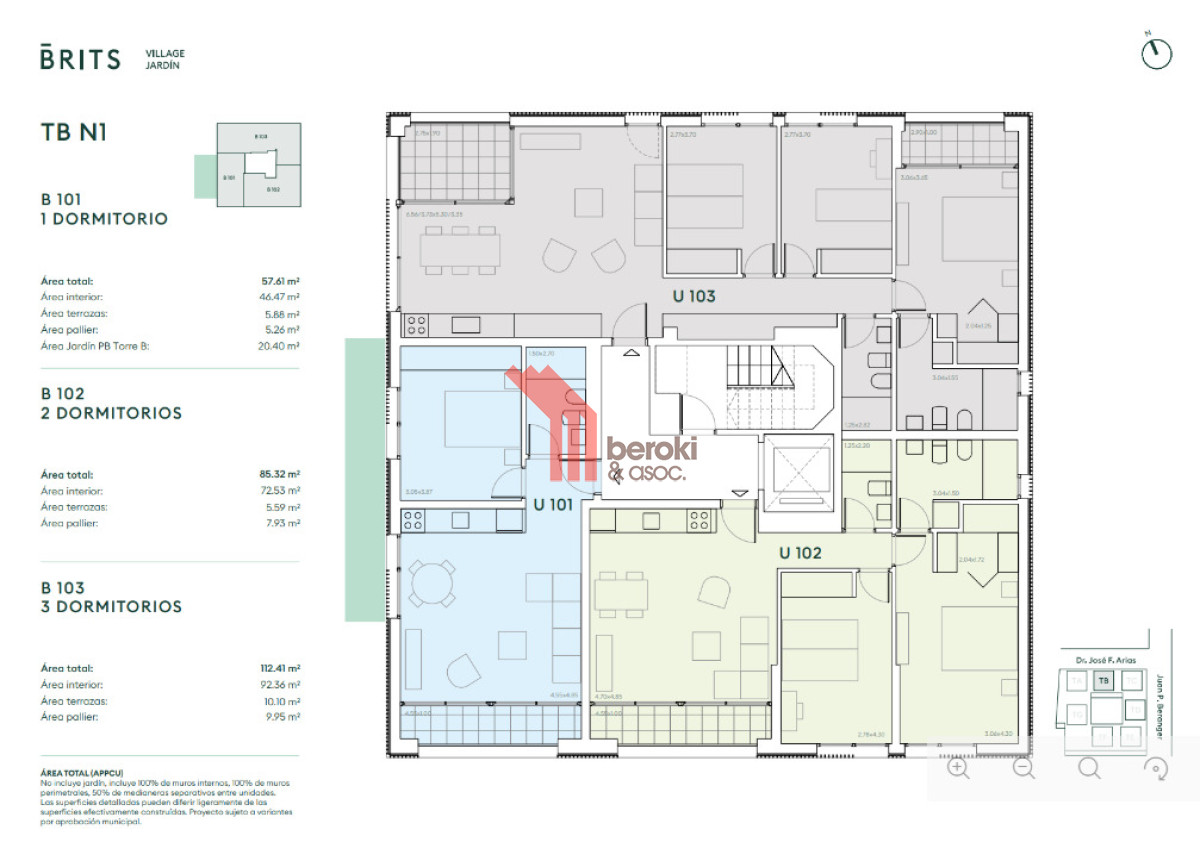 Apartamento ID.147 - 2 dormitorios con vista al jardín en Carrasco