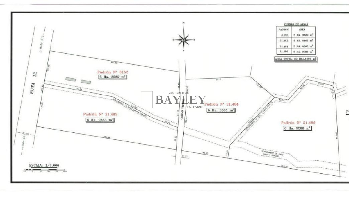 Chacra ID.8 - Chacra ubicada en Punta Ballena, Ruta 12, con excelente vista a la Laguna del Sauce