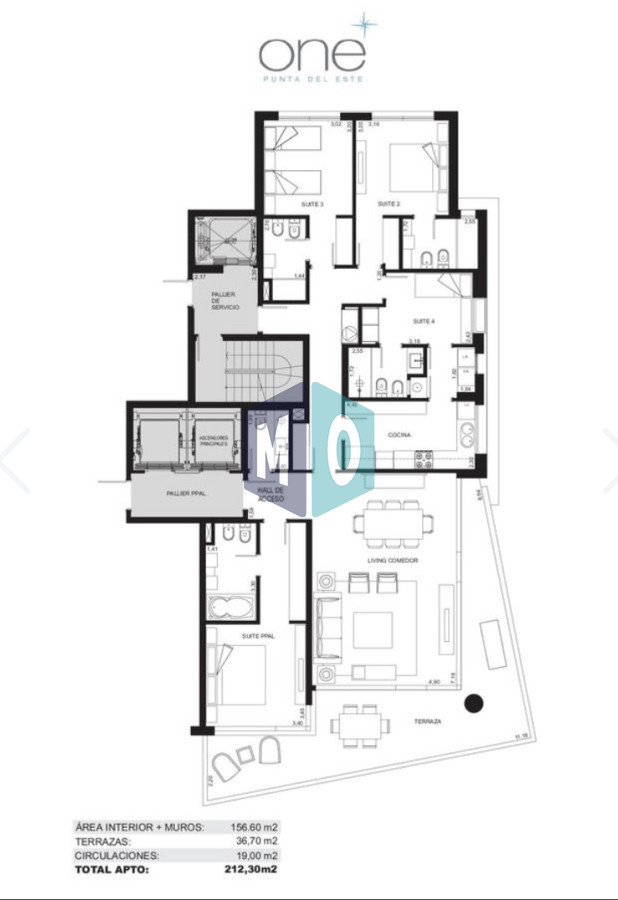 Apartamento ID.1124 - Esquinero Piso Alto en Torre ONE