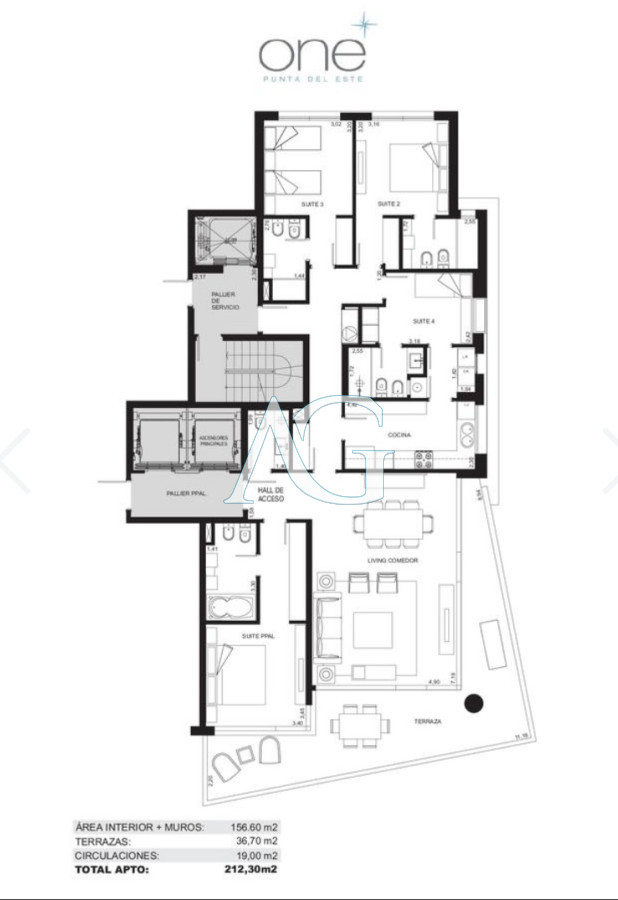 Apartamento ID.428 - Esquinero Piso Alto en Torre ONE