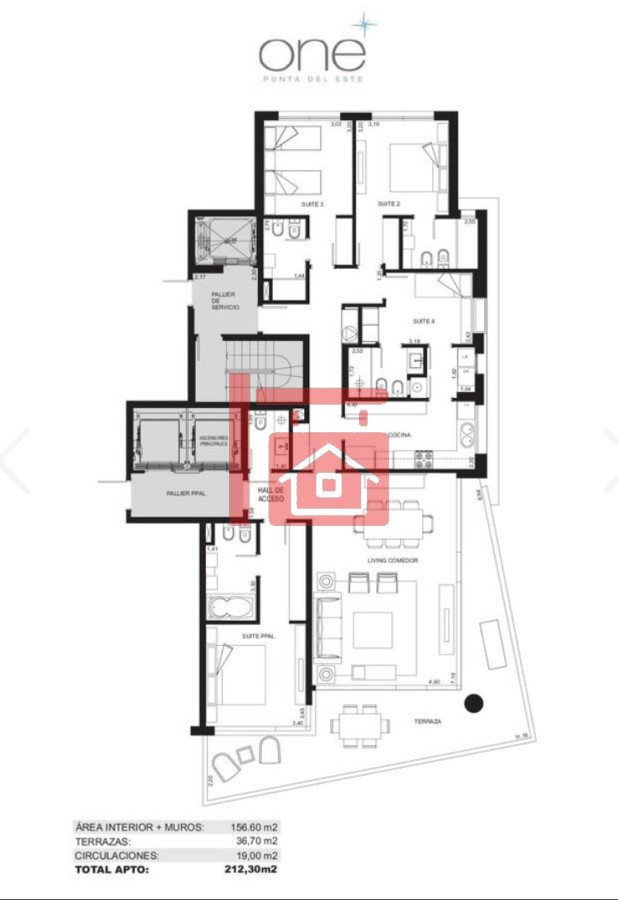 Apartamento ID.248 - Esquinero Piso Alto en Torre ONE