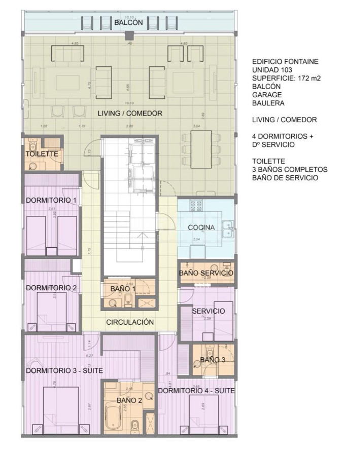 Apartamento ID.1100 - EXCELENTE APARTAMENTO FRENTE AL PUERTO, 4 DORMITORIOS CON DEPENDENCIA DE SERVICIO, TERRAZA Y GARAGE 