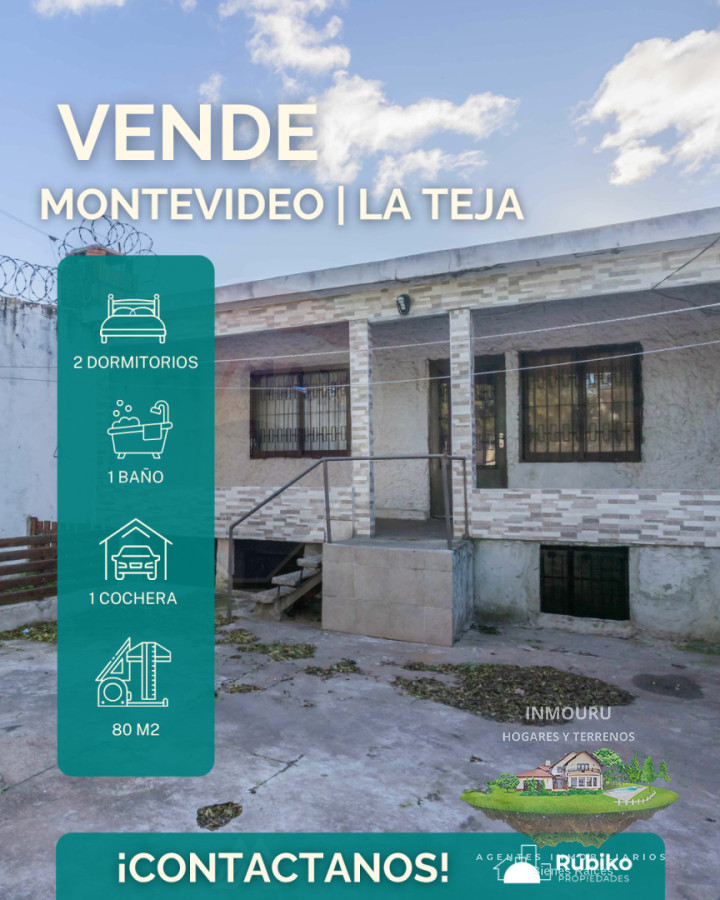 Casa ID.2927 - Venta de casa de 2 dormitorios en La Teja Apta para ANV
