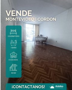 Venta de apartamento en Cordón de 2 dormitorios y cocina definida 
