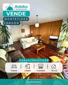 Apartamento En Venta En Cordón 3 dormitorios 