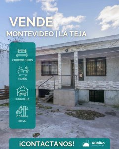 Venta de casa de 2 dormitorios en La Teja Apta para ANV