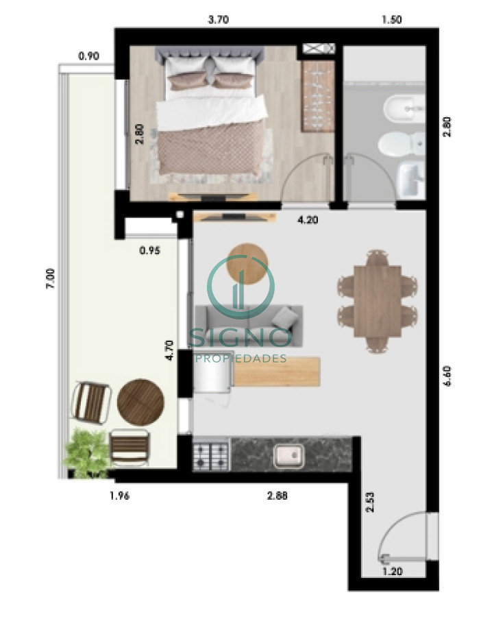 Apartamento ID.2320 - Vendo apartamento 1D y garaje en Cordon