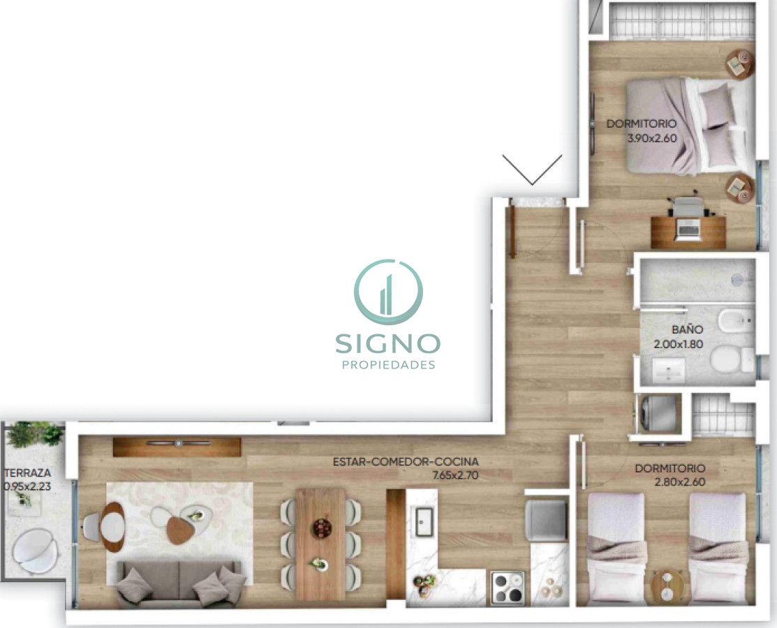 Apartamento ID.2175 - Venta en cordon estrena hoy dos dormitorios