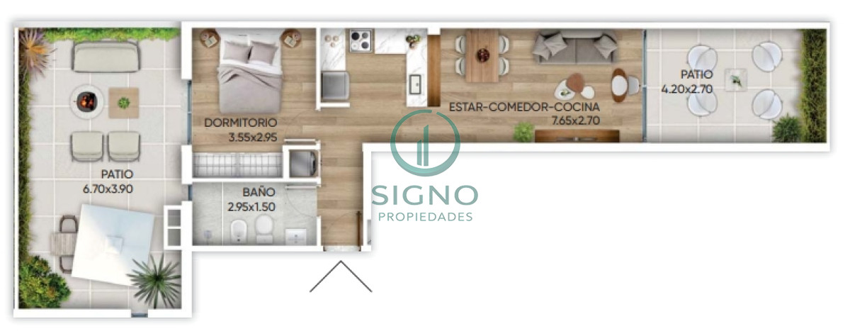 Apartamento ID.2170 - Venta de apartamento con patio en Cordon