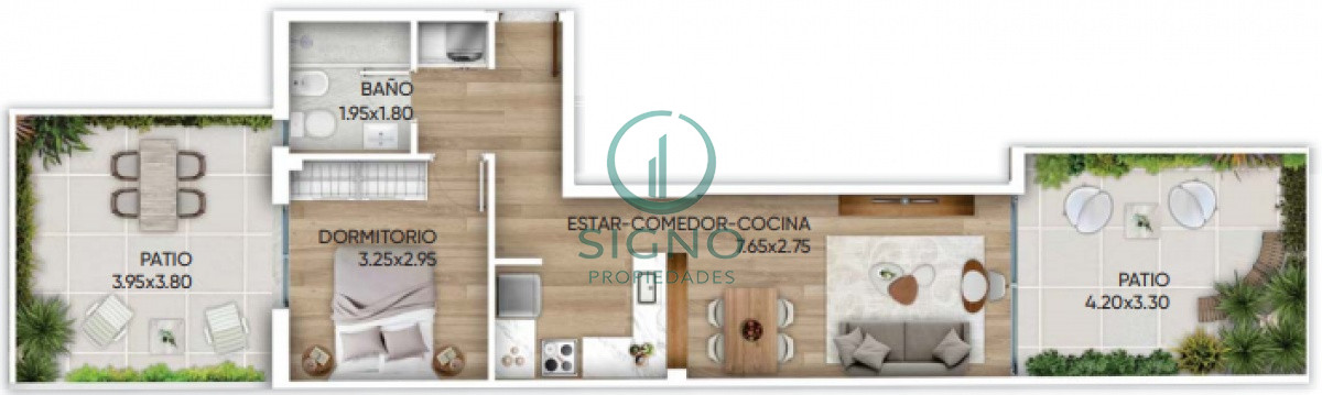 Apartamento ID.1466 - Estrena ya apartamento en Cordon 1 dormitorio 2 patios
