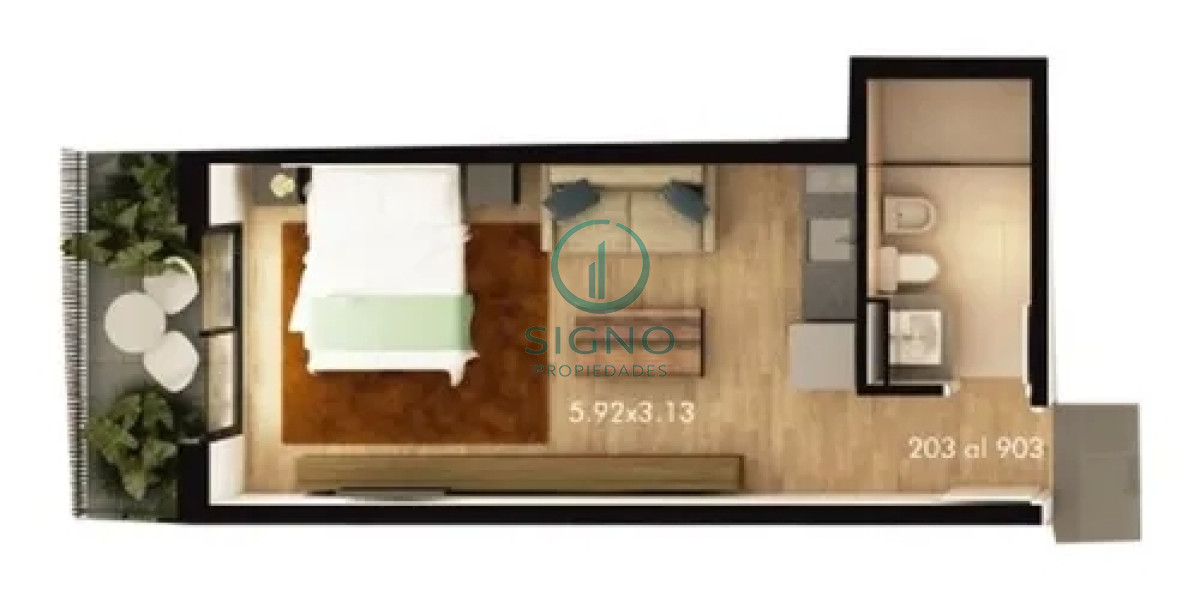 Apartamento ID.2357 - Venta mono con renta a estrenar en Pocitos 