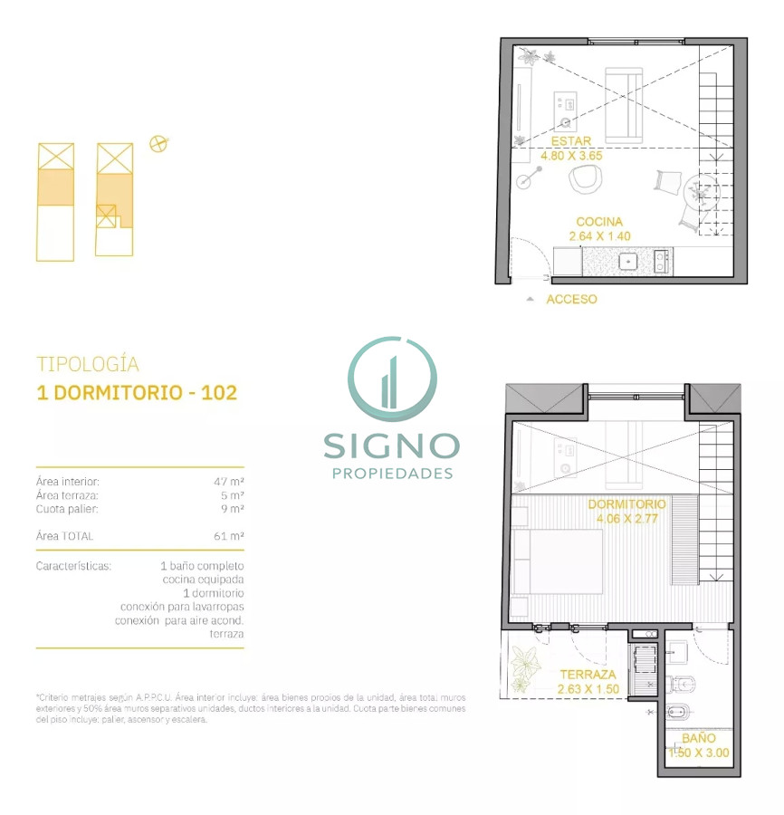 Apartamento ID.2099 - Venta apartamento dúplex en Aguada 1D