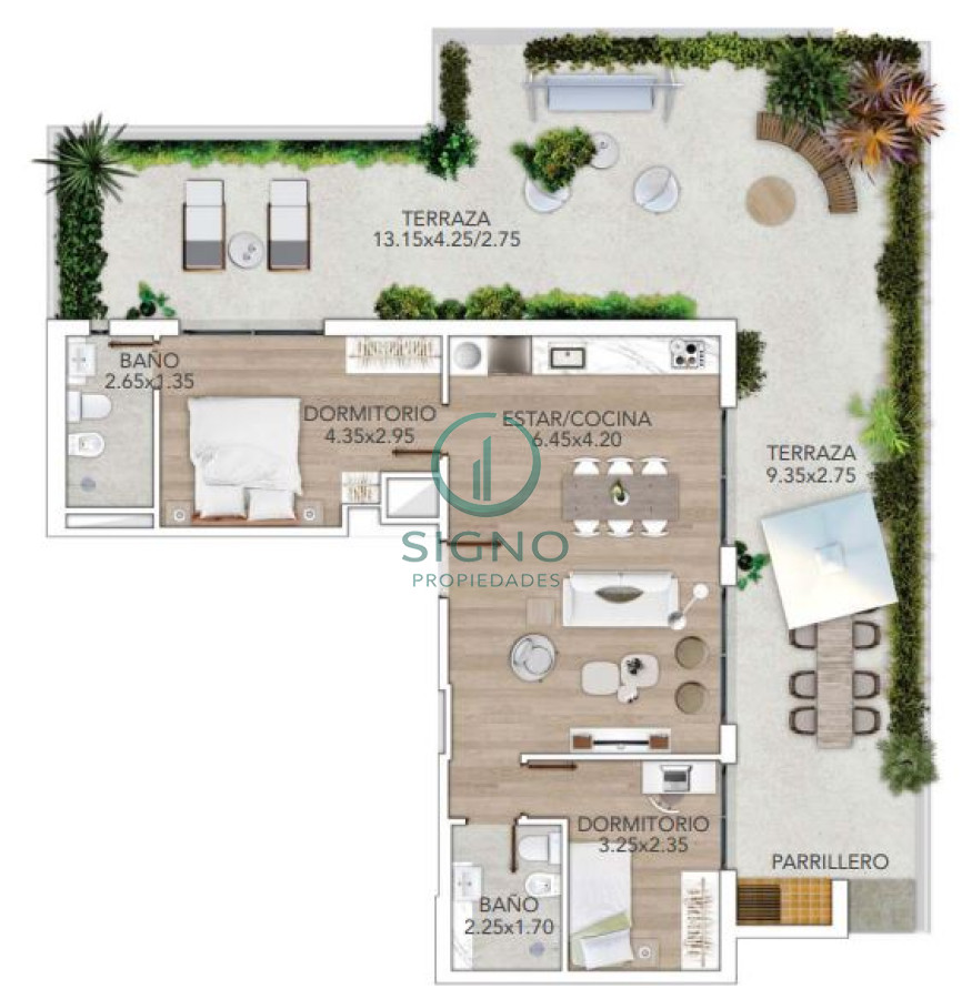 Apartamento ID.1315 - OPORTUNIDAD. Apartamento a estrenar en Punta Carretas 2D y gran terraza