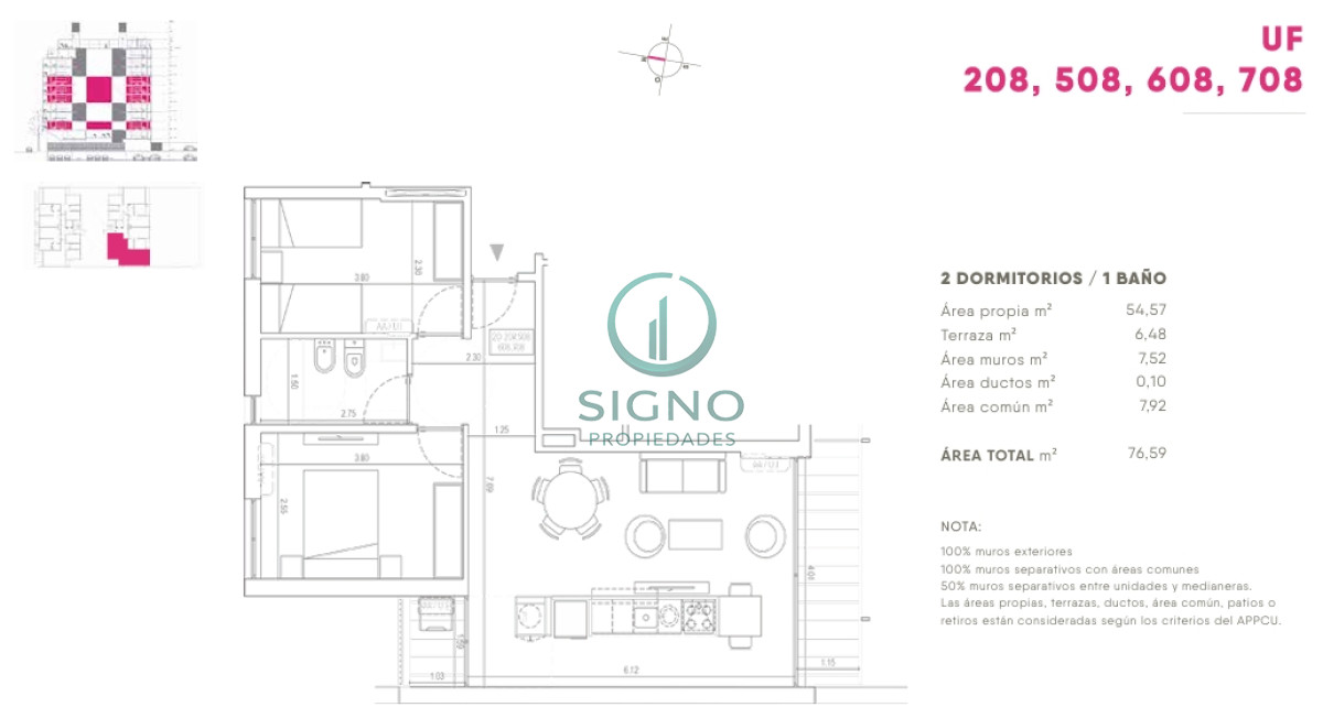 Apartamento ID.2494 - VENDO Apartamento de 2 dormitorios y cochera con vista al mar en el Centro a estrenar