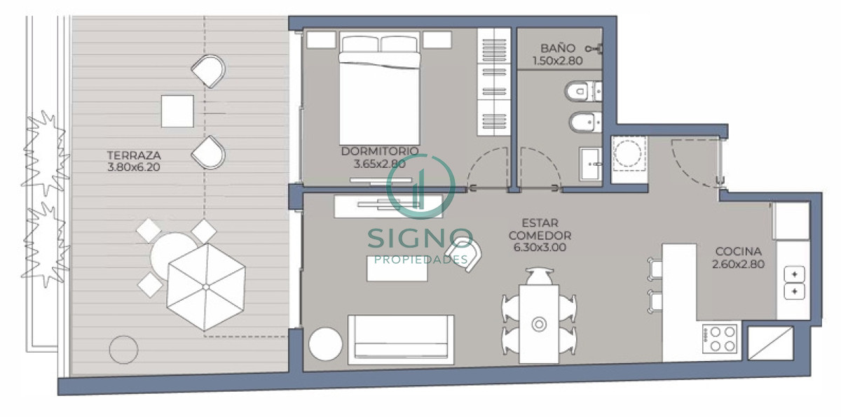 Apartamento ID.2671 - Venta a estrenar 1 dormitorio en Pocitos
