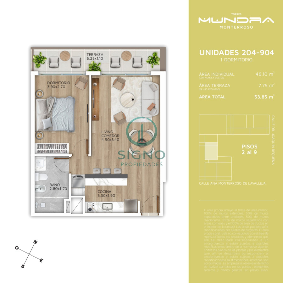 Apartamento ID.2479 - Venta 1dormitorio en Cordon contrafrente