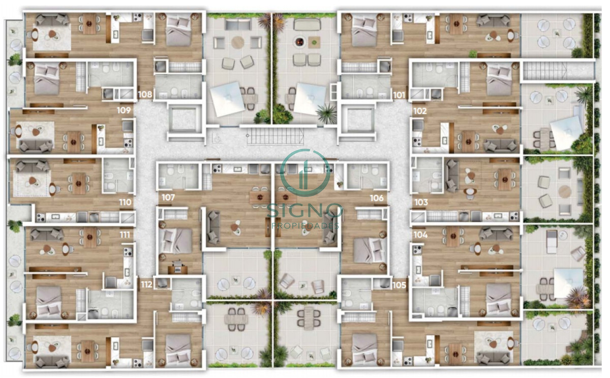 Apartamento ID.1467 - Monoambiente con Patio en Cordon ideal renta